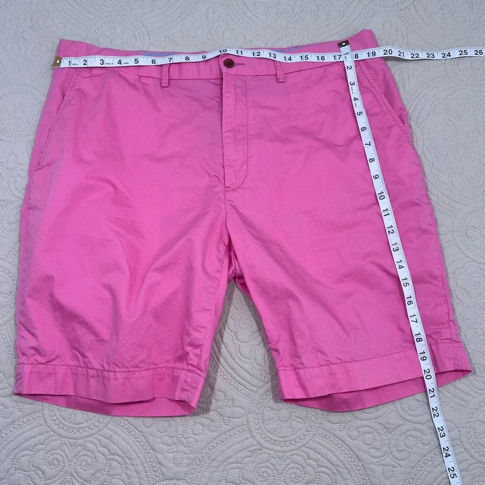 Polo‎ Ralph Lauren Mens Classic Fit Pink Cotton Chino Shorts Sz 38 Flat Front